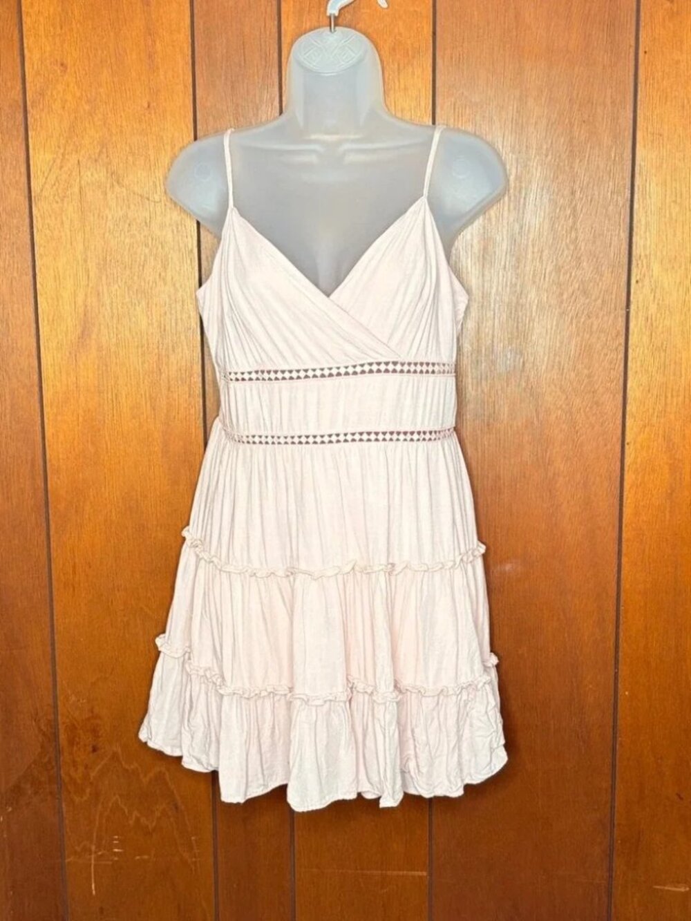 Harper Heritage Dress M Pink Ruffle Tiered Sleeveless Fairy Cottagecore Boho